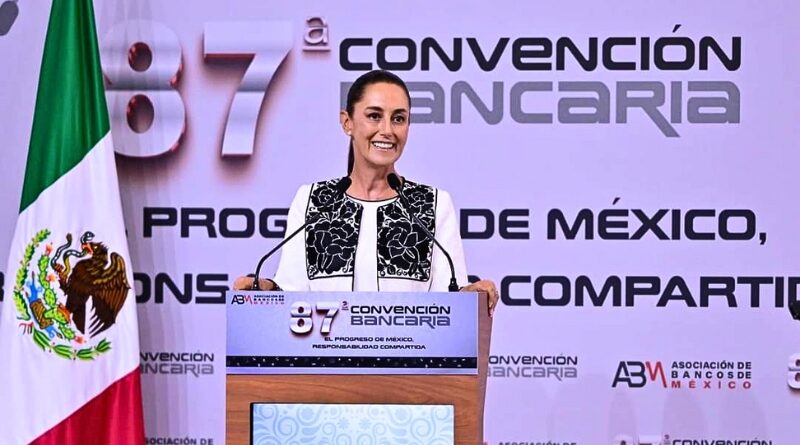 Claudia Sheinbaum en la 87 Convención Bancaria