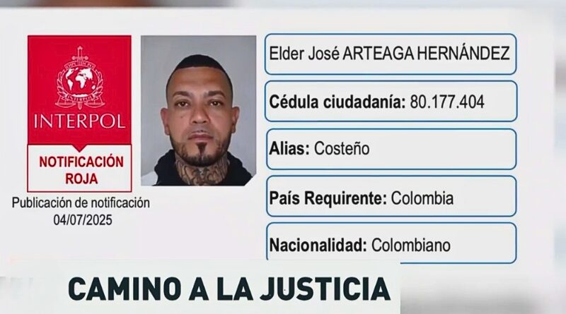 Elder José Arteaga, alias 'Costeño', fue arrestado como el principal coordinador del atentado que dejó gravemente herido al senador Miguel Uribe Turbay en junio