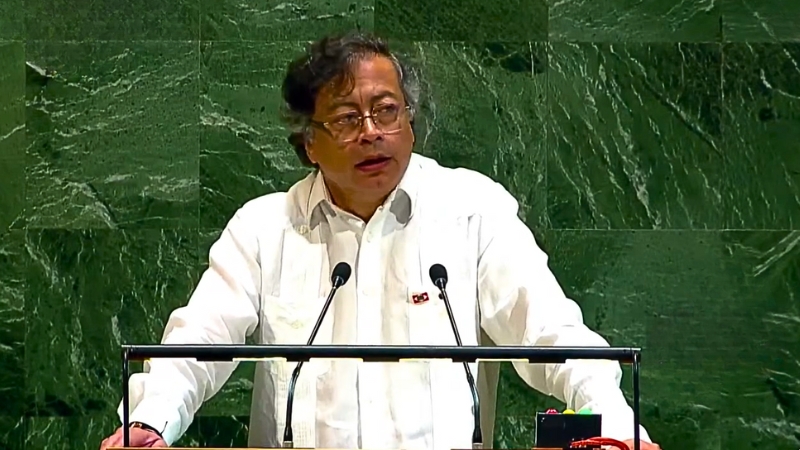 El presidente colombiano acusó a su homólogo de EE.UU. de impulsar el narcotráfico, agravar la crisis climática y fomentar guerras en el mundo.