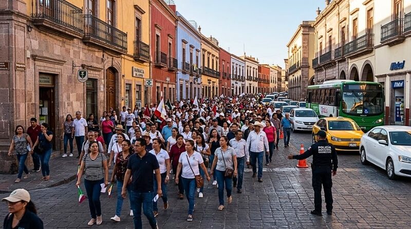 Autoridades anuncian desvíos en el transporte público y cierres viales en el Centro Histórico por la movilización de esta tarde de lunes.