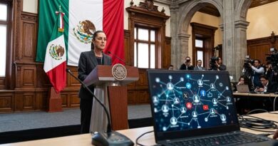 La mandataria mexicana llama al órgano autónomo a establecer límites a la propaganda digital ante la amenaza de injerencia extranjera documentada en otros países, mientras la reforma legal queda pendiente.